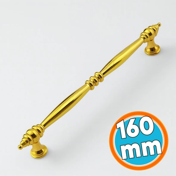 Mobilya Mutfak Dolabı Çekmece Dolap Kapak Kulpu Düz Metal Kulp Kulbu Kulpları 160 Mm Gold ürün görseli