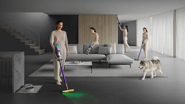 Dyson Gen5Detect Şarjlı Dikey Süpürge Gri - Mor - Resim 5