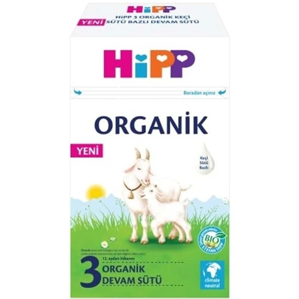 Hipp Organik Keçi Sütü Bazlı Devam Sütü 400GR No:3 (12.Aydan İtibaren) (2 Li Set) - Resim 2