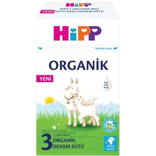 Hipp Organik Keçi Sütü Bazlı Devam Sütü 400GR No:3 (12.Aydan İtibaren) ürün görseli 1