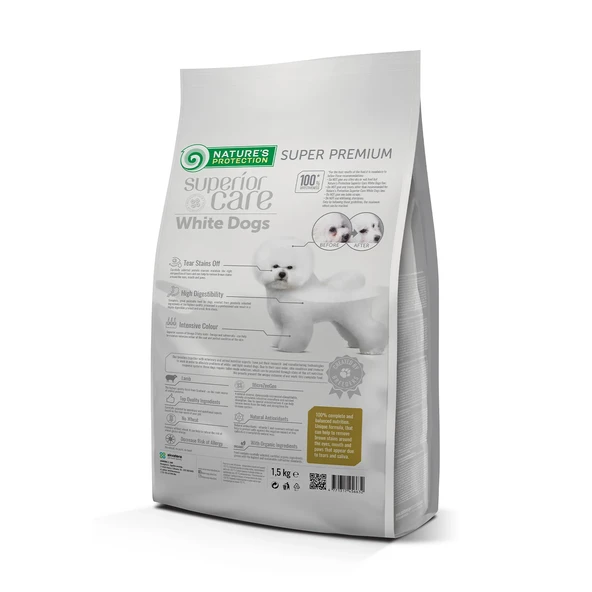 Nature's Protection Superior Care Beyaz Tüylü Köpekler için Kuzulu Küçük Irk Köpek Maması 1,5kg - Resim 2