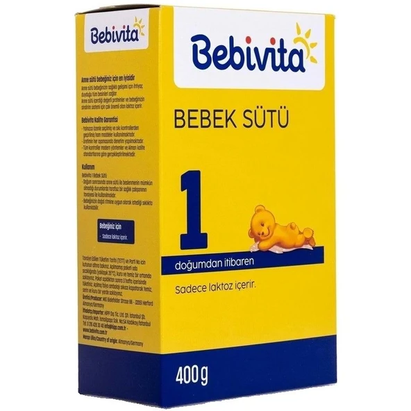 Bebivita Bebek Sütü 400GR No:1 (0-6 Ay) Doğumdan İtibaren ürün görseli 1