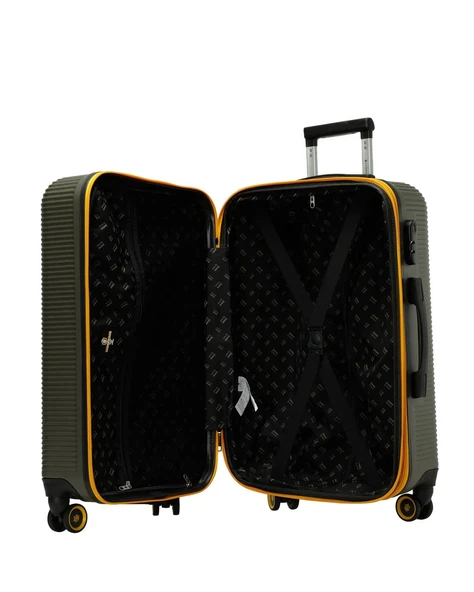 Lumberjack Barselona Haki Renk Büyük Boy Valiz - Resim 3