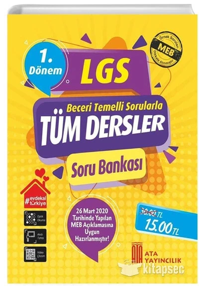 Ata 8.Sınıf Lgs Tüm Dersler 1.Dönem Soru Bankası ürün görseli