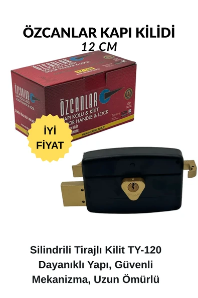 Kapı Kilidi 12 cm – Kısa Model, Karşılıksız | Silindrili Tirajlı Kilit TY-120 | Dayanıklı Yapı, Güvenli Mekanizma ve Uzun Ömürlü Kapı Kilidi Çözümü ürün görseli