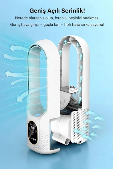 ROBO Taşınabilir Kişisel Hava Soğutucu 4 Ü Bir Arada. Hava Soğutucu-buharlı Nemlendirici-masa Fanı - Resim 2