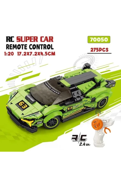 Uzaktan Kumandalı Şarjlı 275 Parça Lamborghini Lego Yapı Seti Spor Araba - Resim 7