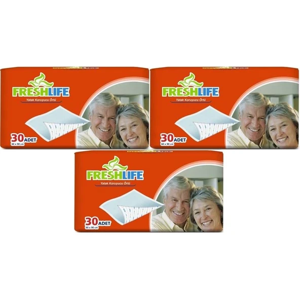 FreshLife Hasta Yatak Koruyucu 60*90CM 90 Adet (3PK*30) ürün görseli 1