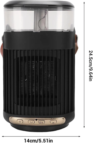 Fockety Nemlendirici Ile Alan ısıtıcı, Işıklı Uzaktan Kumanda Taşınabilir Isıtıcı, - Resim 2