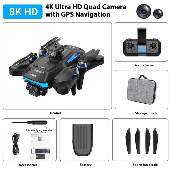 Çeşithane J18 Mini Drone –HD Çift Kameralı, Fırçasız Motorlu, Engel Kaçınma Sensörlü, APP Kontrollü Taşınabilir - Resim 6