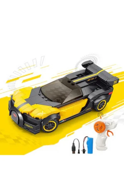 Uzaktan Kumandalı Şarjlı 251 Parça Bugatti Lego Yapı Seti Spor Araba - Resim 5