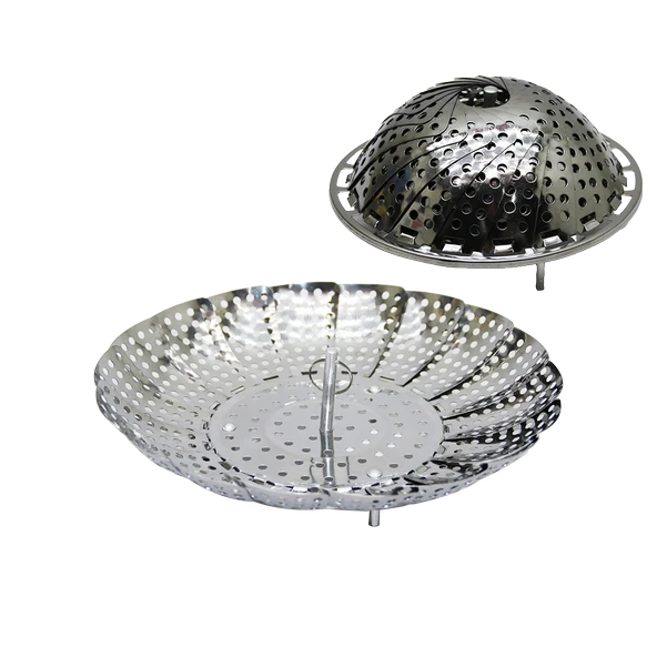 KÜÇÜK METAL BUHARDA SEBZE PİŞİRİCİ SEPET HAŞLAMA APARATI (5284) ürün görseli