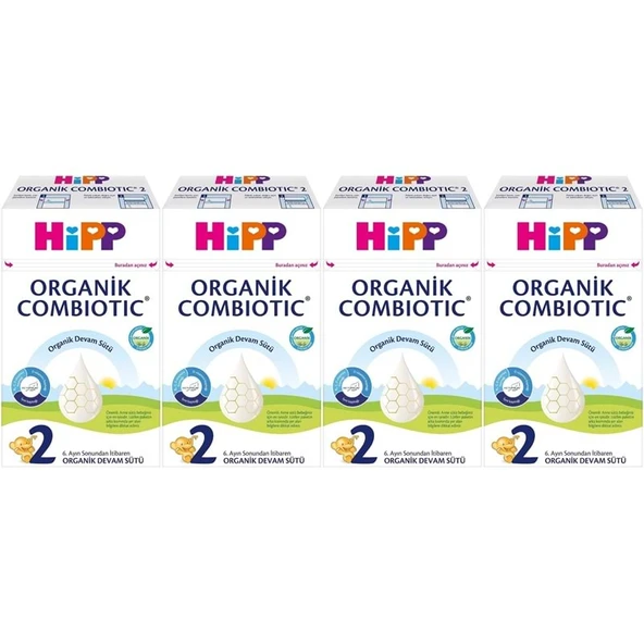 Hipp Organik Combiotic Devam Sütü 600GR No:2 (6-12 Ay) (4 Lü Set) ürün görseli 1