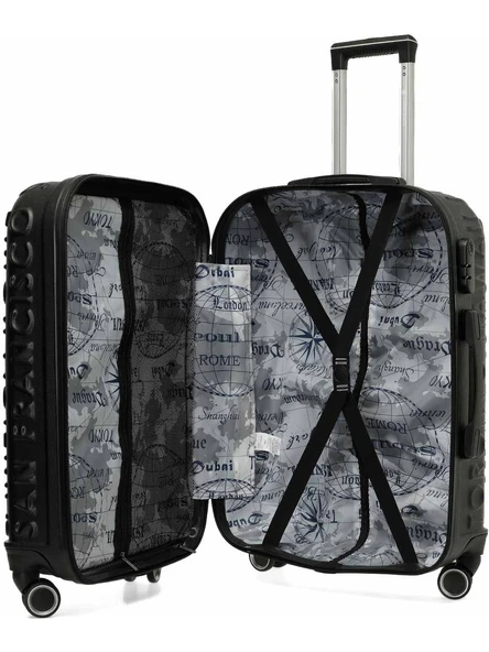 Lumberjack Lugano Siyah Renk Orta Boy Valiz - Resim 3