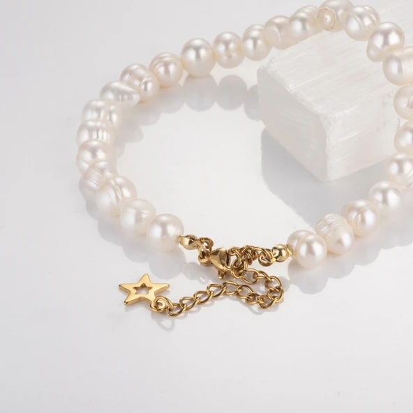 MK TASARIM Gerçek İnci Bileklik MKT.3.10001.1 - Resim 3