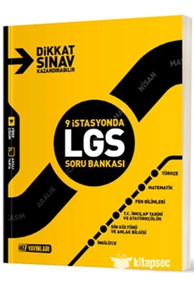 HIZ 8.SINIF LGS TÜM DERSLER 9 İSTASYONDA SORU BANKASI ürün görseli 1