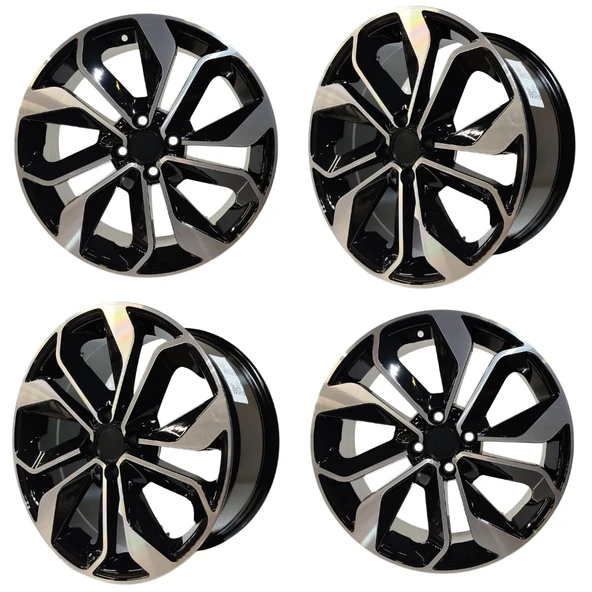 4 lü Takım SONİC 7702 7.5*17 4*100 ET35 73.1 BLACK JANT - Resim 3