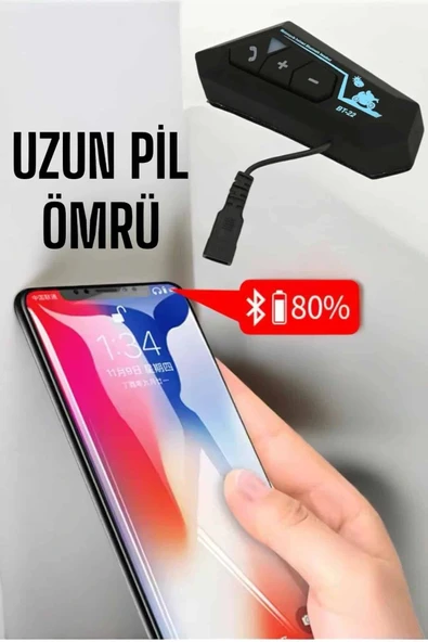 İnterkom Intercom Kask Kulaklık Bt22 Bluetooth Motosiklet Kulaklık 5.0 Bluetooth - Resim 4