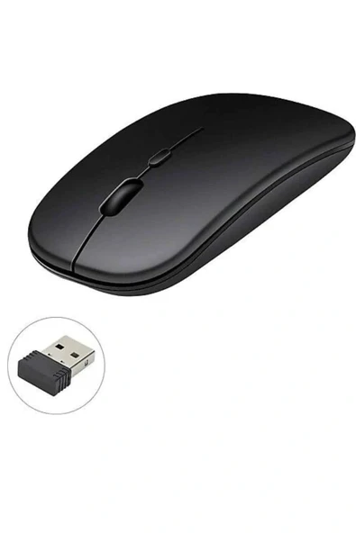 Kablosuz Mouse Fare Şarjlı Bluetooth Wireless Çift Modlu Sessiz - Resim 2