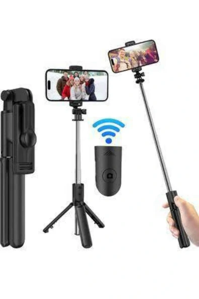Cep Telefonu Tripod Standı Manyetik Selfie Sopa Bluetooth Uzaktan Kumandalı - Resim 3