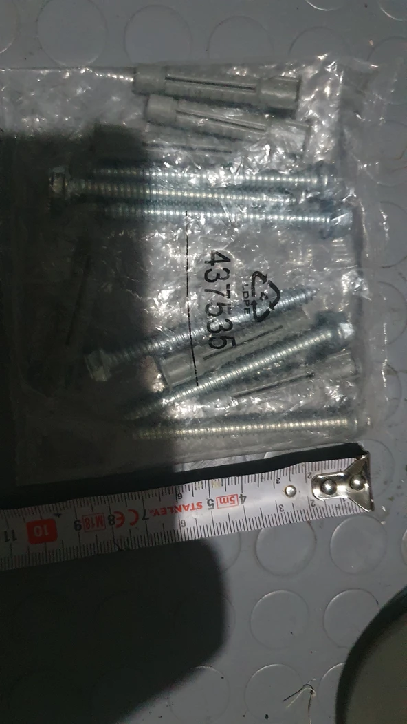 80x3,8 mm 6 adet dubel ve vida paketi - Resim 2