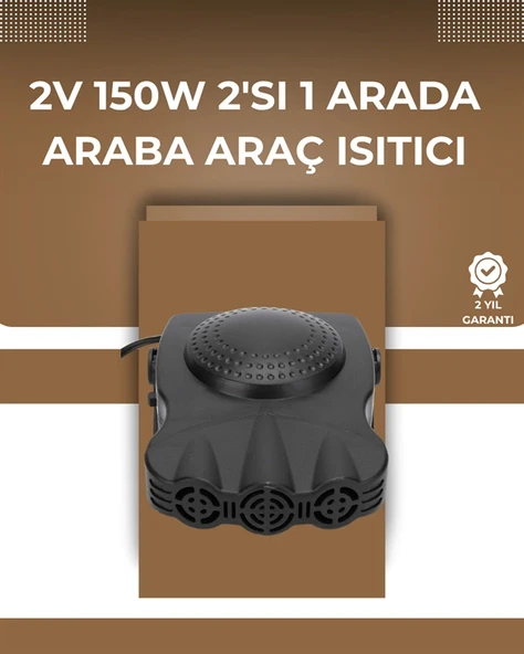 12V Araç Fanı & Isıtıcı | Ön Cam Buzu Çözücü, 360° Ayarlanabilir Başlık, Anında Sıcaklık ürün görseli