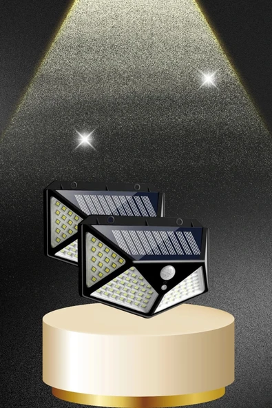 Solar Sensörlü Duvar Lambası Bahçe Lambaso Parlak Beyaz Işık Suya Dayanıklı ürün görseli