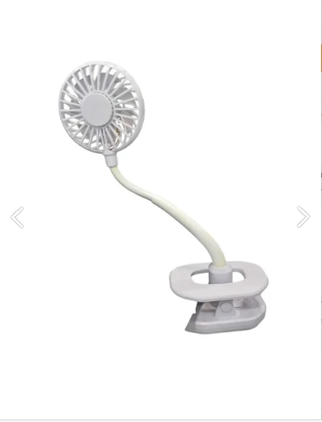 Portatif Işıklı Mini Klipsli Fan - Resim 4