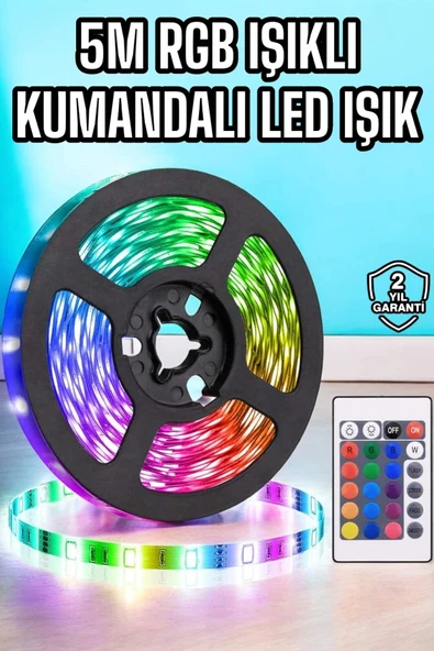 5M RGB Işıklı Her Ortama Uygun Led Işık ürün görseli 1