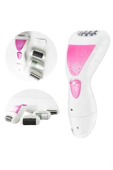 4 Başlıklı Bakım Cihazı Epilatör Tüy Alma Makinesi Topuk Törpüsü - Resim 3