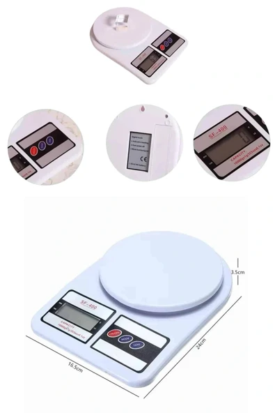 Yeni Nesil Taşınabilir Dijital Hassas Mutfak Tartısı Mutfak Terazisi Hassas Ölçüm 10 Kg - Resim 3