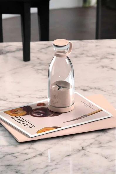 Bardak Blender Smoothie Meyve Sıkacağı Şarjlı Cam Taşınabilir - Resim 3