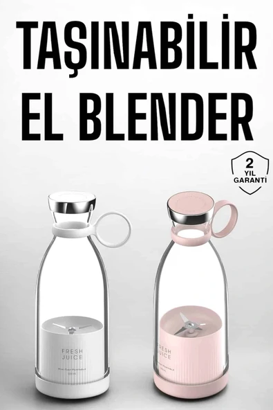 El Blender Taşınabilir Meyve Blender Şarj Edilebilir Taşınabilir Blender Elektrikli ürün görseli