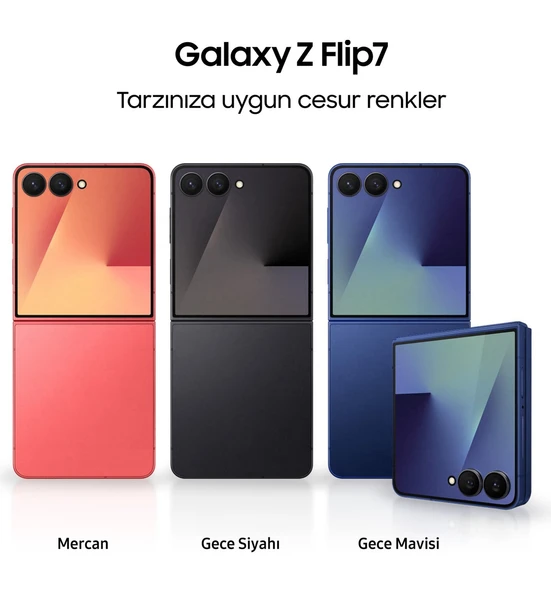 Samsung Galaxy Z Flip7 512 GB 12 GB Ram Gölge Mavisi (Samsung Türkiye Garantili) - Resim 2