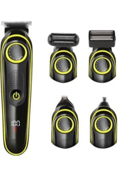 Tıraş Makinesi Şarjlı 5 Başlıklı Burun ve Kulak Temizleme - Resim 2