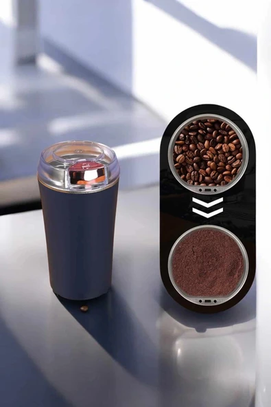 Taşınabilir Kahve & Baharat Öğütücü, Kolay Temizlenebilir ve Uzun Ömürlü Paslanmaz Çelik - Resim 3