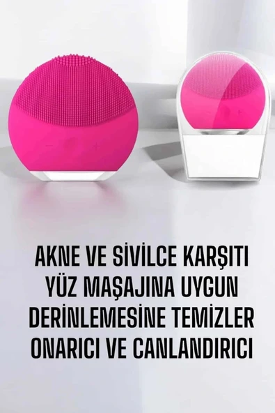 Yüz Temizleme Ve Masaj Aleti Tüm Cilt Tipleri İçin Uygun, Kan Dolaşımını Artıran - Resim 3