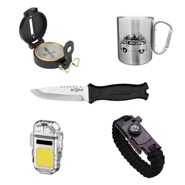 Dağcı ve Kampçılara Özel 5’li Survival Seti - Resim 2