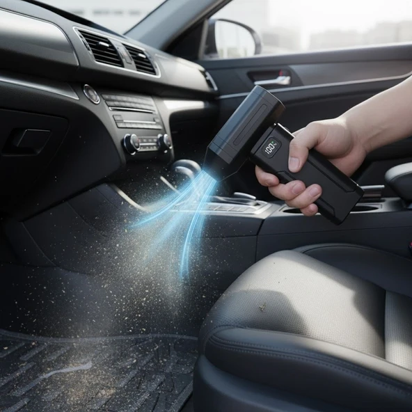 BUFFER® USB Şarjlı Güçlü Hava Üflemeli Toz Temizleyici Araç İçi, Klavye, PC ve Elektronik Cihaz Temizlik Cihazı X8 Jetfan ürün görseli 1