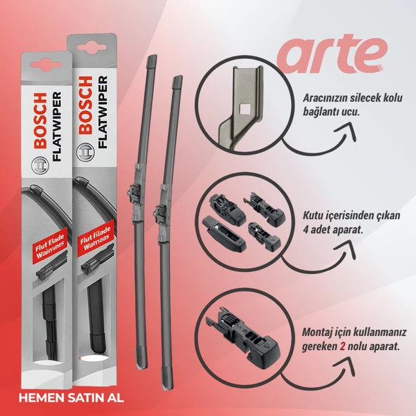 Hyundai İ20 2020-2025 Uyumlu | Flatwiper Serisi Ön Silecek Takımı| 2'li Set | ürün görseli 1