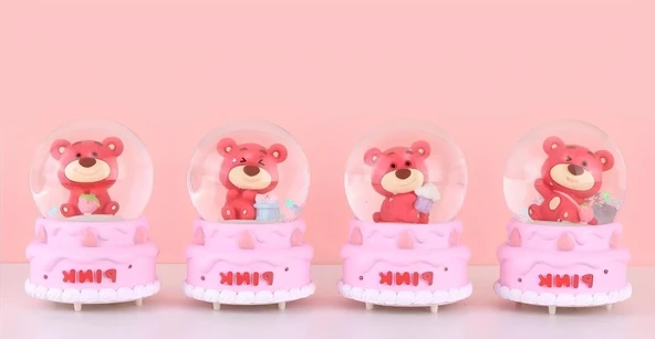 Ayıcıklı Işıklı Kar Küresi 7 Cm ürün görseli 1