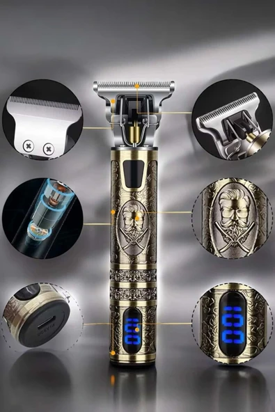 Tıraş Makinesi Çizik Tıraş Paslanmaz Çelik Uzun Ömürlü Şarjlı - Resim 5