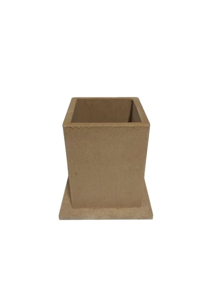 Ahşap Kalemlik Kutu 9,5x9cm - Resim 2