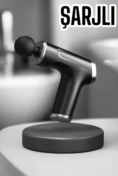 4 Başlıklı Darbeli Şarjlı Masaj Aleti Tabancası Kablosuz - Resim 3