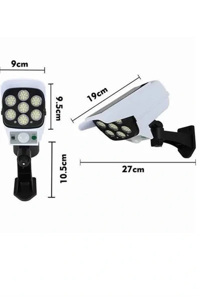 Kamera Görünümlü Led Lamba Dönebilen Bahçe Aydınlatması Duvar Lambası - Resim 4