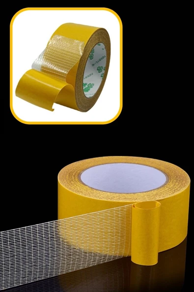 Mucit Home  Fiber Örgülü Güçlendirilmiş Çift Taraflı Bant 5cm x 10 mt ürün görseli