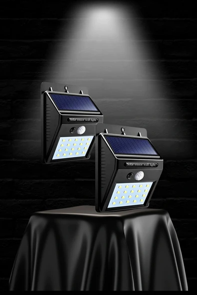 Güneş Enerjili Sensörlü Duvar Lambası Bahçe Lamba Suya Dayanıklı Bahçe Aydınlatma ürün görseli