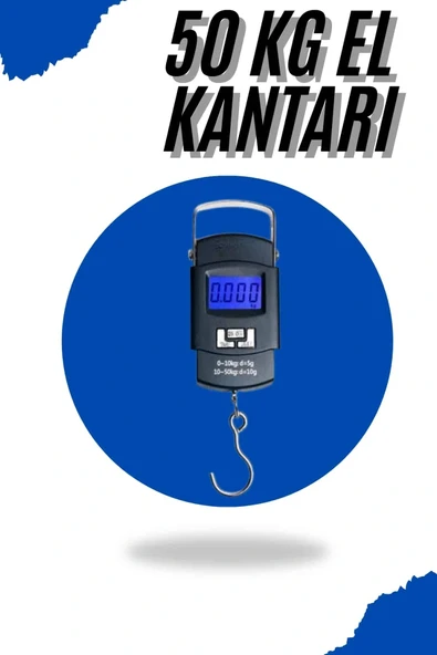 El Kantarı Dijital El Terazisi 50 Kg Kapasiteli LCD Ekranlı ürün görseli