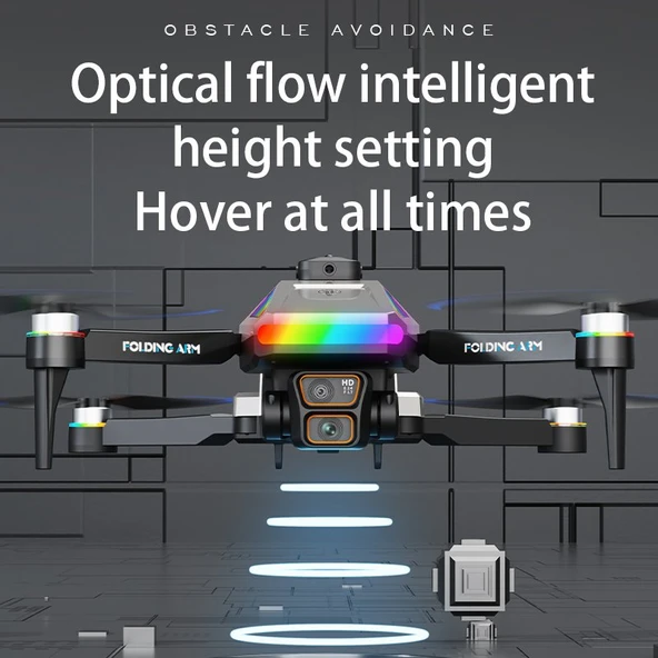 Çeşithane S5 4K Drone – 4.3” Ekranlı Uzaktan Kumanda, Çift Kameralı, Katlanabilir Fırçasız Motorlu, Engel Kaçınma Sensörlü Profesyonel Quadcopter - Resim 6