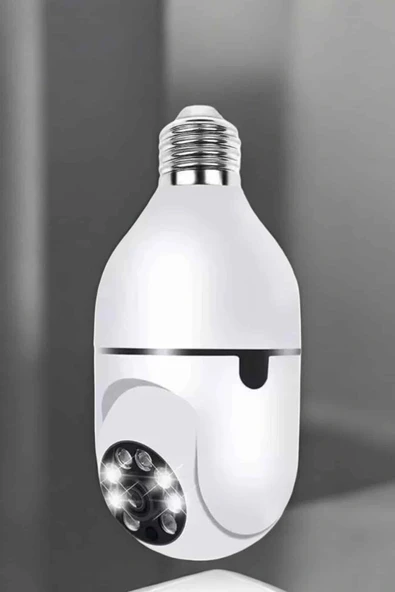 Ampul Görünümlü Güvenlik Kamerası Duylu Wifi Kamerası Dönebilen - Resim 4